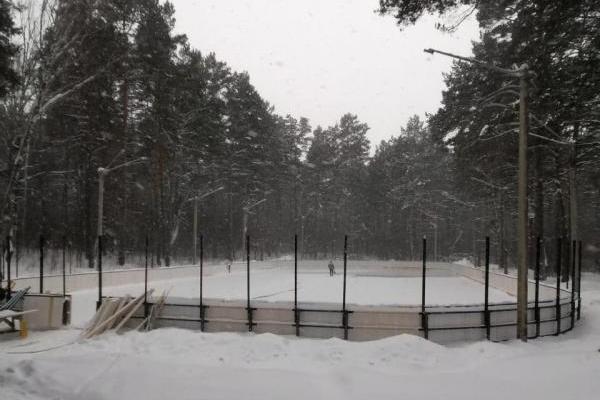 Поставка светодиодных светильников для хоккейной коробки в г. Тогучин Новосибирской области